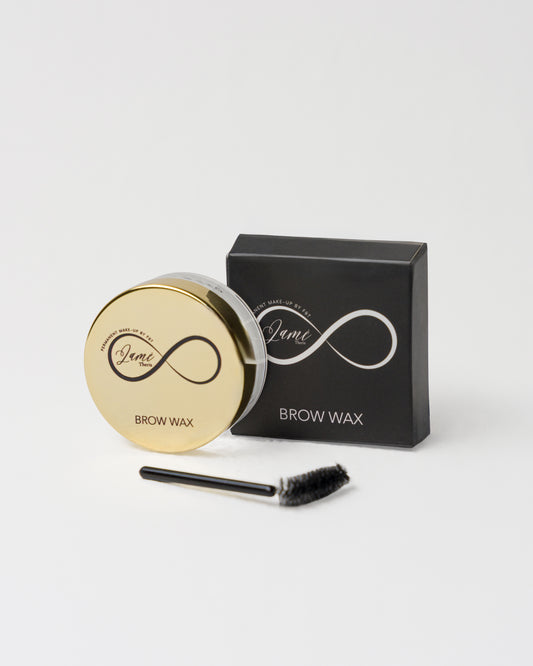 Theris Cosmetici brow wax for permanent make-up, featuring a close-up of the wax container with the product label visible.