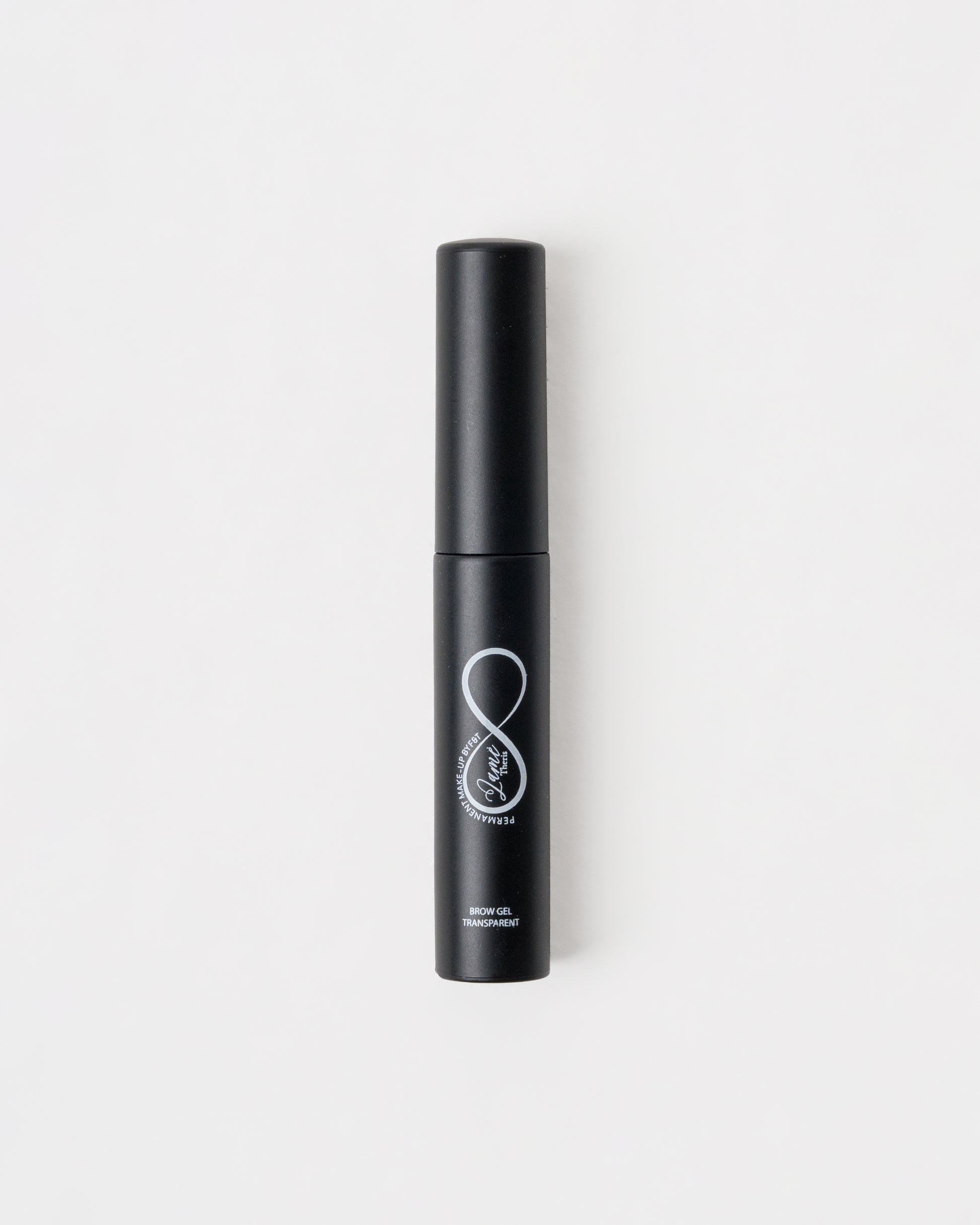 Transparent brow gel by Theris, showing the clear, smooth gel formula in a sleek tube for natural-looking brow setting.
