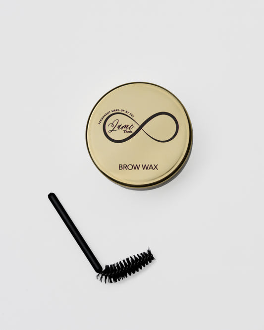 Theris Cosmetici brow wax for permanent make-up, showing a close-up of the wax product used for eyebrow shaping and styling.